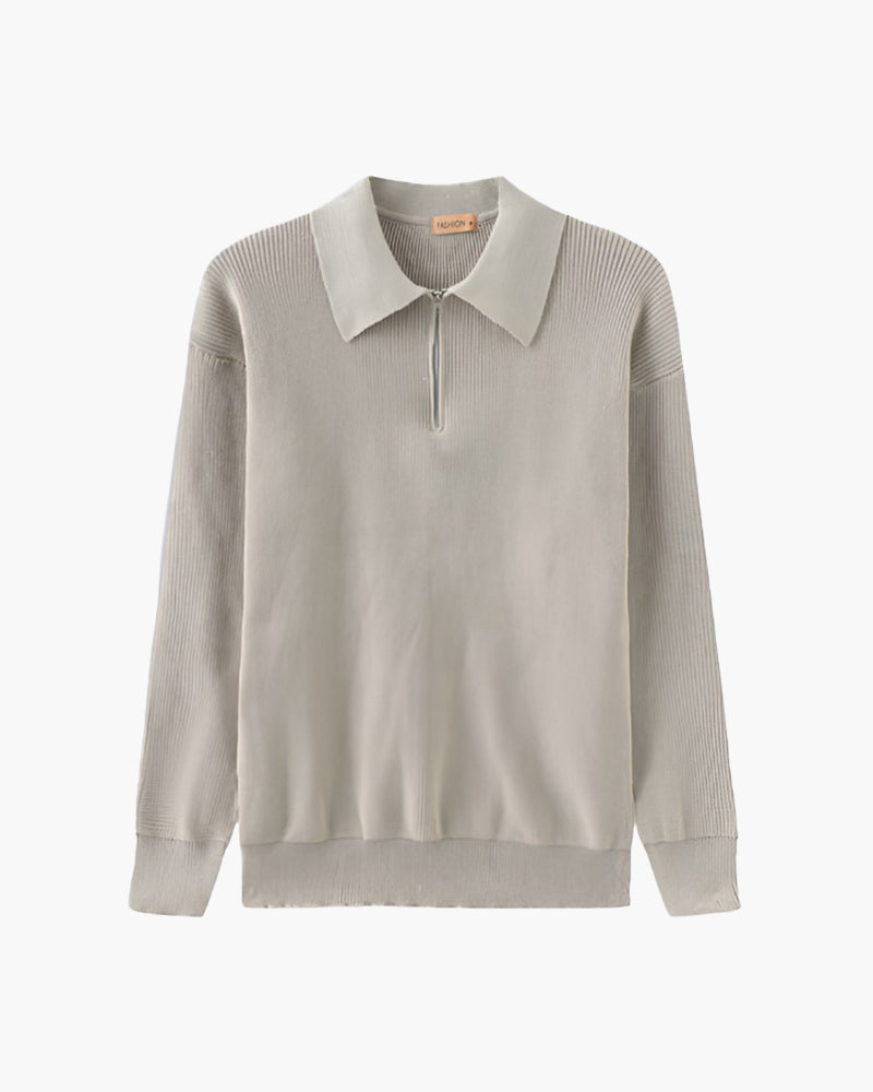 Cesare Cozy Half-Zip Knit Sweater