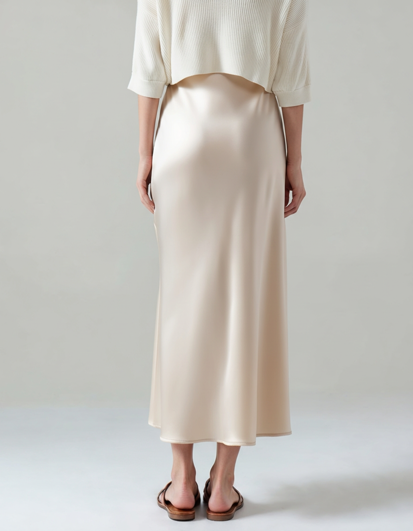 Elegant Old Money Silk Skirt