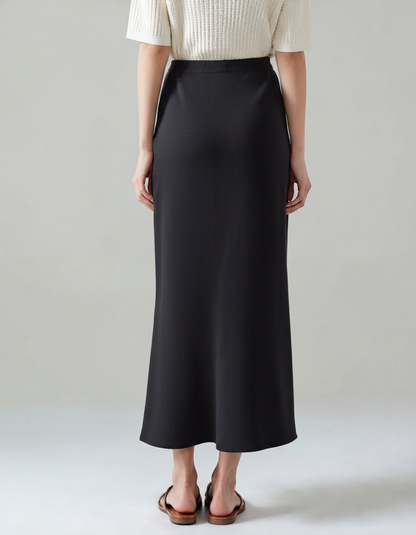 Elegant Old Money Silk Skirt