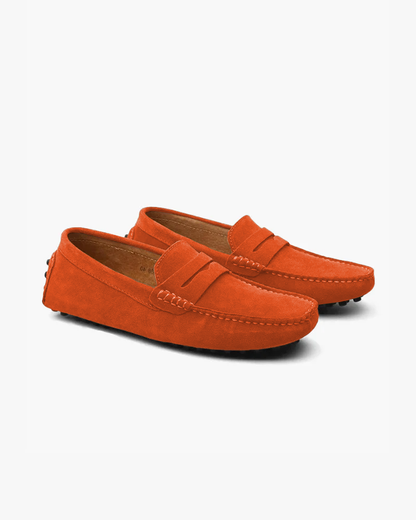 Sleek Suede Driver Loafers