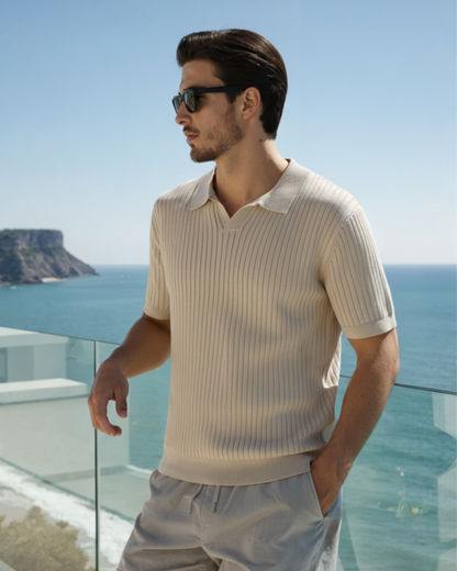 Premium Ribbed Polo Shirt - Sleek, Comfortable, and Versatile